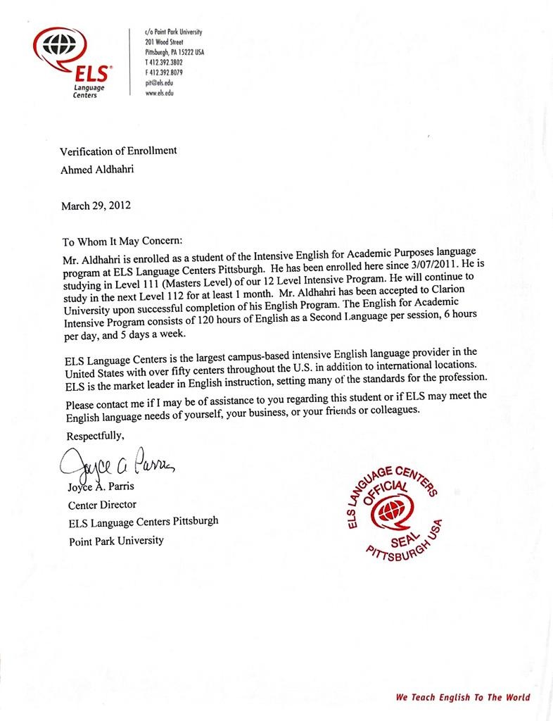 ELS Level 109 English Certificate